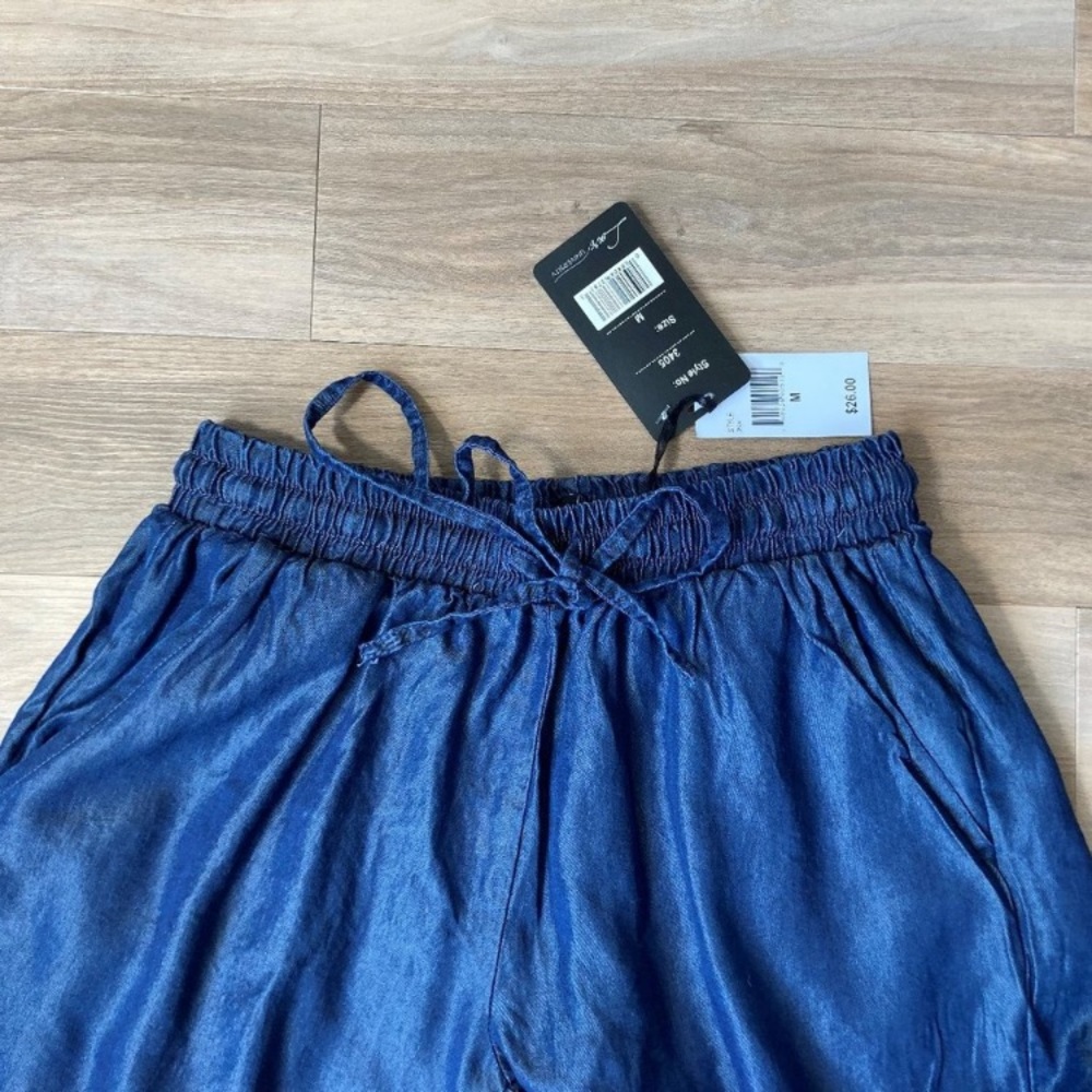 short tencel pull on elastic waist short with pockets casual size M - Picture 6 of 17